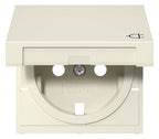 GIRA 492201 Abdeckung SCHUKO-Steckdose Klappdeckel System 55 Cremeweiß glänzend