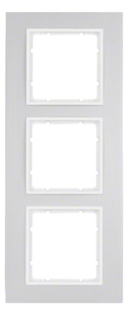 Berker 10136914 Rahmen 3fach B.7 Alu/polarweiß