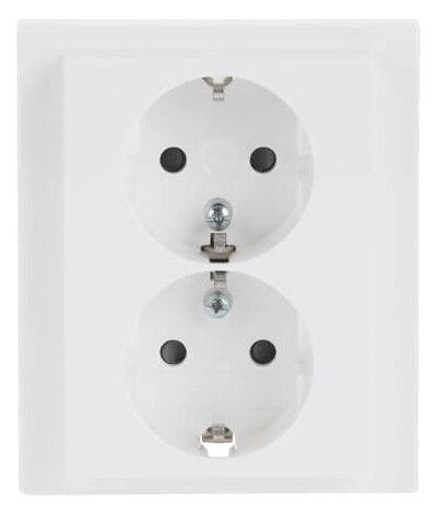 BJ 202 EUJB-84 SCHUKO® Doppelsteckdose volle Abdeckung EBS