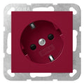 GIRA 4418108 SCHUKO-Steckdose 30°+ Shutter WSV System 55 Rot glänzend