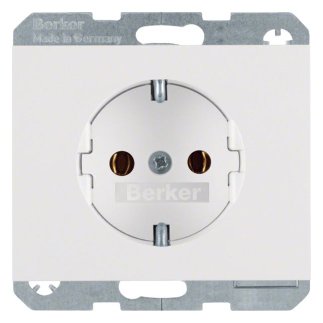 Berker 47157009 Steckdose SCHUKO K.1 polarweiß glänzend