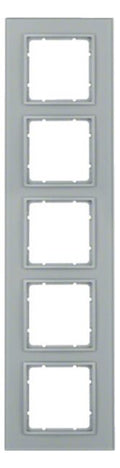 Berker 10156414 Glasrahmen 5fach B.7 Alu