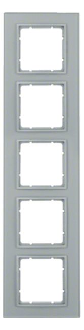 Berker 10156414 Glasrahmen 5fach B.7 Alu