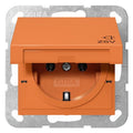 GIRA 4454109 SCHUKO-Steckdose Klappdeckel ZSV System 55 Orange gl.