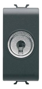 GEWISS GW12054 Wechselschalter m.Schlüssel 1M 1P 10AX Schwarz