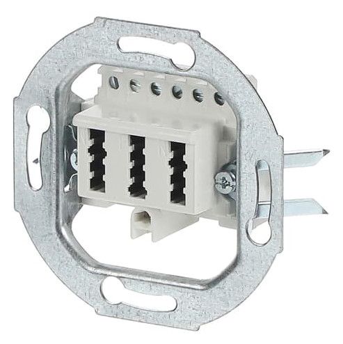 BJ 0243/04 TAE-Anschlussdose 3x6 NFN alpinweiss