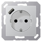 Jung A1520-18AAL SCHUKOsteckdose m.USB Typ A