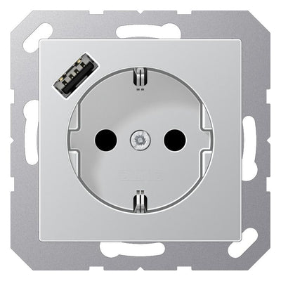 Jung A1520-18AAL SCHUKOsteckdose m.USB Typ A