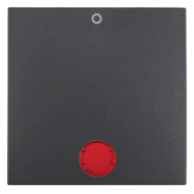 Berker 16241606 Wippe m.Linse rot+ Aufdruck 0 B.3/B.7 anthrazit matt