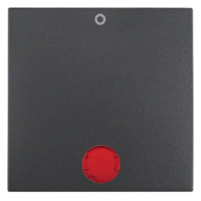 Berker 16241606 Wippe m.Linse rot+ Aufdruck 0 B.3/B.7 anthrazit matt
