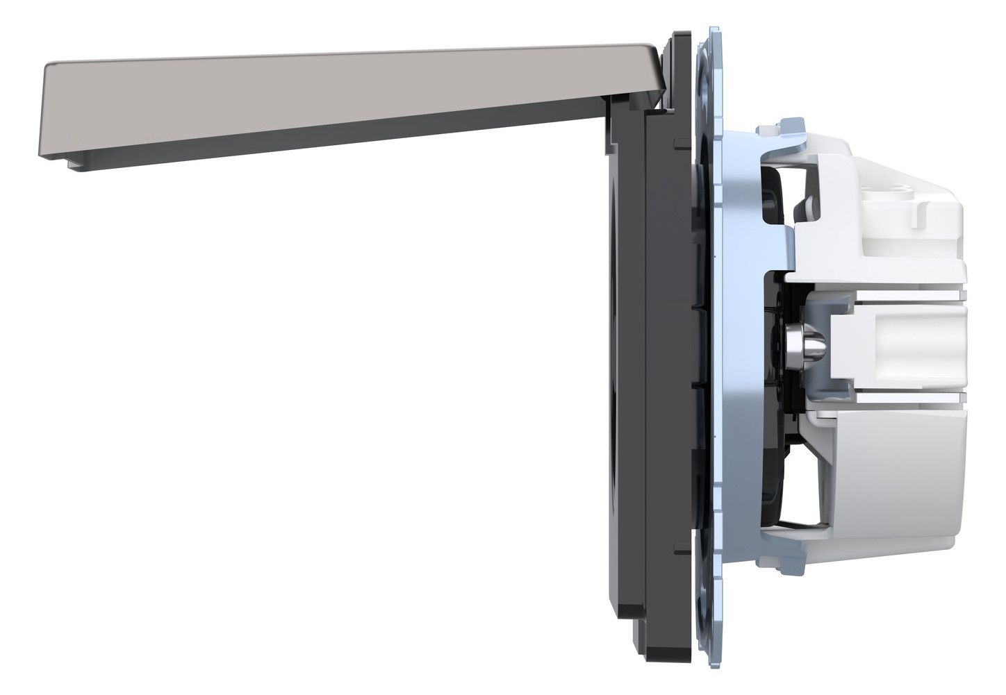 Mert MEG 2314-6050 SCHUKO-Steckdose m.Klappdeckel IP44 BRS StK Nickelmetalli