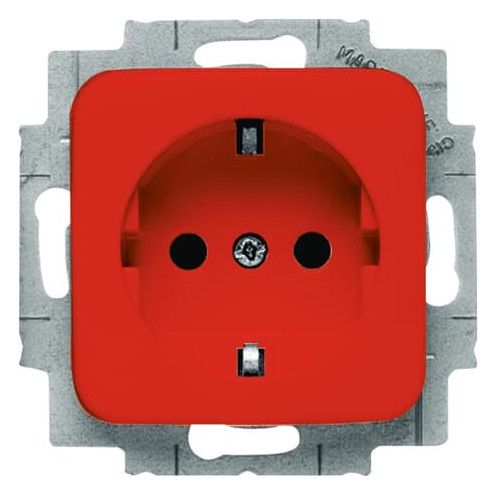 BJ 20 EUCKS-217-101 SCHUKO Steckdosen-Einsatz rt RAL3020 SI/Reflex