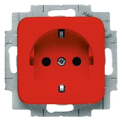 BJ 20 EUCKS-217-101 SCHUKO Steckdosen-Einsatz rt RAL3020 SI/Reflex