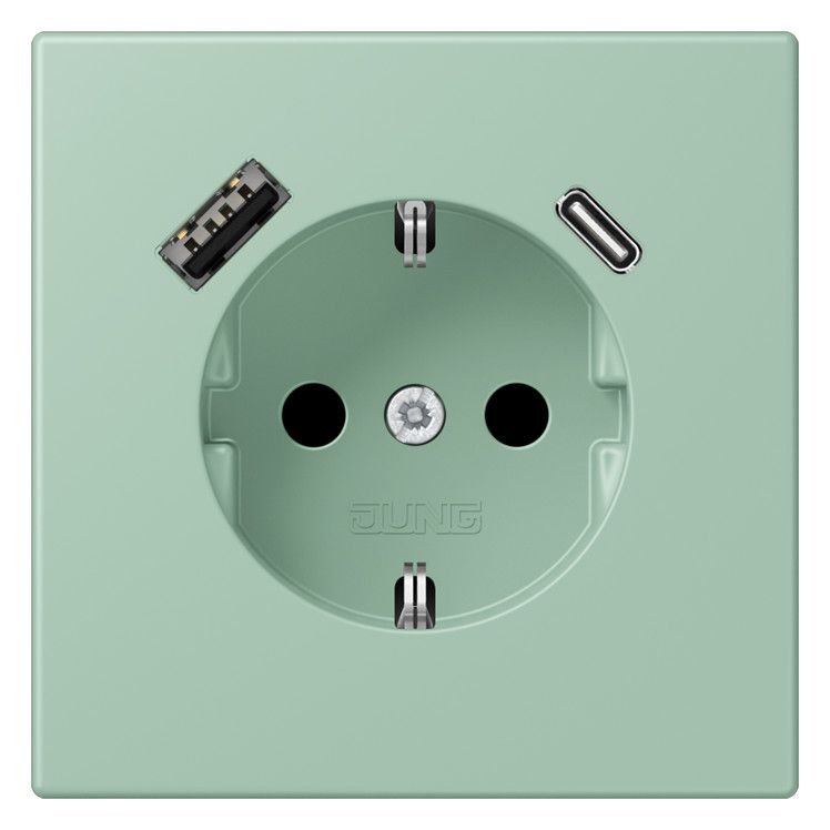 Jung LC1520-15CA217 SCHUKO-Steckd.m.USB Typ AC LC32041