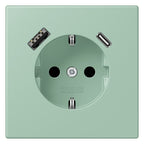 Jung LC1520-15CA217 SCHUKO-Steckd.m.USB Typ AC LC32041
