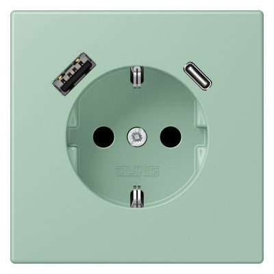 Jung LC1520-15CA217 SCHUKO-Steckd.m.USB Typ AC LC32041
