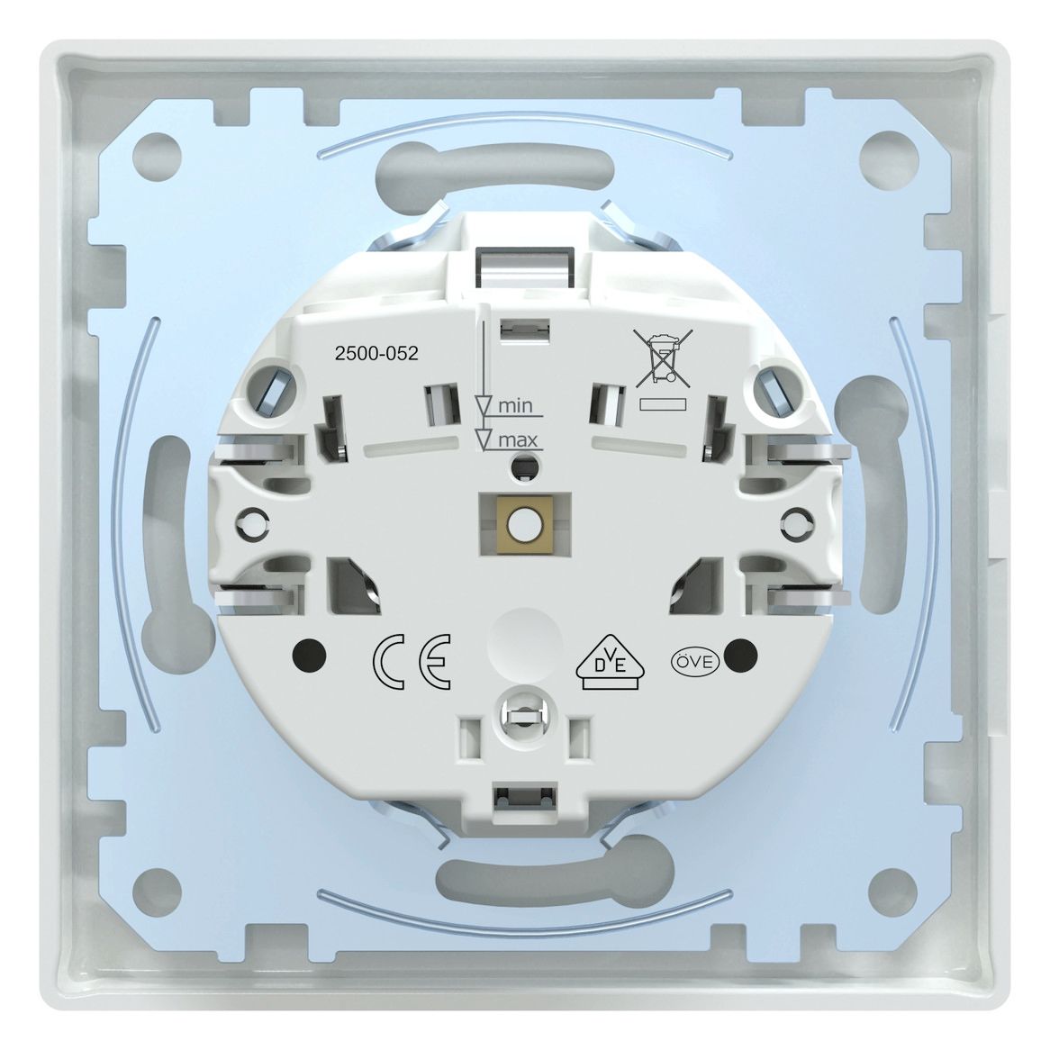 Mert MEG 2401-1425 SCHUKO-Steckdose SK volle Platte aktivweiß glänz. M-SMART