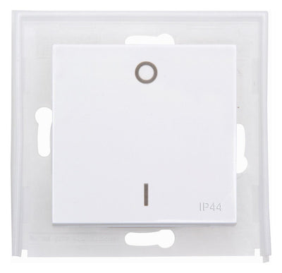 Kopp 493729002 HK07 IP44 Flächenwippe o. Linse Beschriftung 0 u.I reinweiß