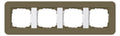 GIRA 0214416 Abdeckrahmen 4fach E3 Umbra/Reinweiß glänzend Soft-Touch