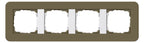 GIRA 0214416 Abdeckrahmen 4fach E3 Umbra/Reinweiß glänzend Soft-Touch