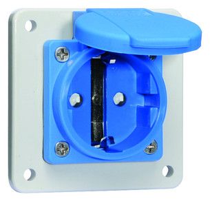 Bals 7110809 Schuko-Anbausteckdose ger. QC 16A 3p IP54 blau ortsfest erh.Ber.sch