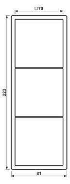 Jung GO2983 Rahmen 3fach LS/FD-design goldfarben