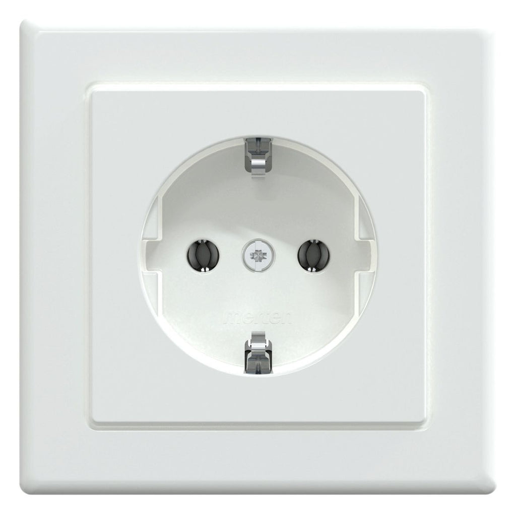 Mert MEG 2301-1425 SCHUKO-Steckdose StK volle Platte aktivweiß glänz. M-SMART