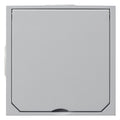 GIRA 011800 Fußbodenleergehäuse UP Klappdeckel Alu-Druckguss