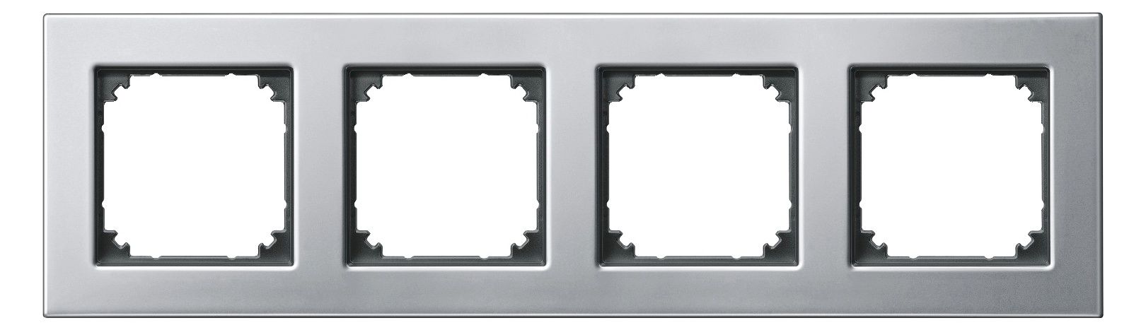 Mert 475460 M-PLAN-Metallrahmen 4fach Platinsilber