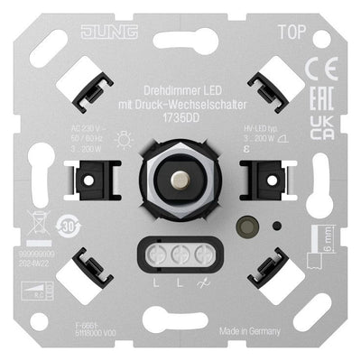 Jung 1735 DD Drehdimmer LED m.Druck-Wechselschalter
