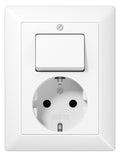 Jung AS5576UWW SCHUKO Steckdose m.Aus-Wechselschalter Serie AS/CD alpin.