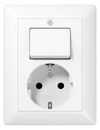 Jung AS5576UWW SCHUKO Steckdose m.Aus-Wechselschalter Serie AS/CD alpin.