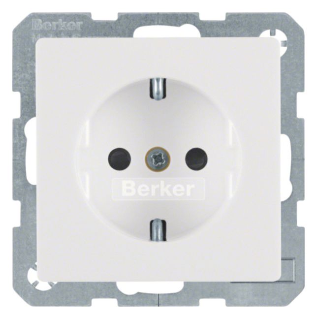 Berker 47236089 Steckdose SCHUKO m.erh.BS Q.1/Q.3 polarweiß samt