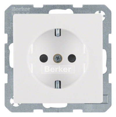 Berker 47236089 Steckdose SCHUKO m.erh.BS Q.1/Q.3 polarweiß samt