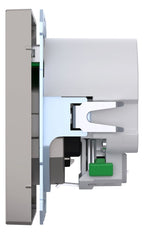 Mert MEG 2366-6050 Schuko-Steckdose m.USB Ladegerät Nickelmetallic