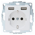 Kopp 296413007 HK02 Schuko Steckdose 1f UP 2 USB Ladebuchsen arktisweiß