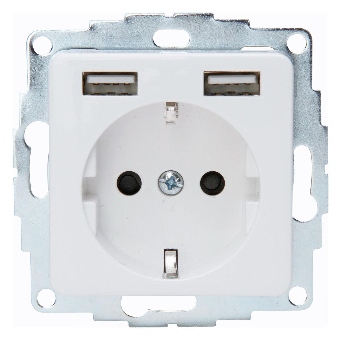 Kopp 296413007 HK02 Schuko Steckdose 1f UP 2 USB Ladebuchsen arktisweiß