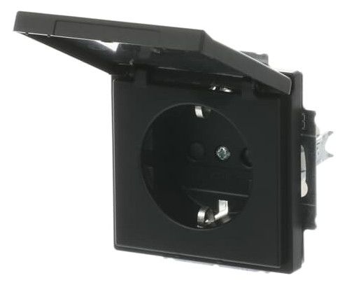 BJ 20 EUKB-885 SCHUKO Steckdosen-Einsatz schwarz matt future linear