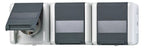 Jung 8230NAW AP/WG SCHUKO Dreifach Steckdose verdr.Schriftfeld waag. WG800