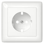 GIRA 492903 Abdeckung SCHUKO-Steckdose Vollplatte System 55 Reinweiß glänzend