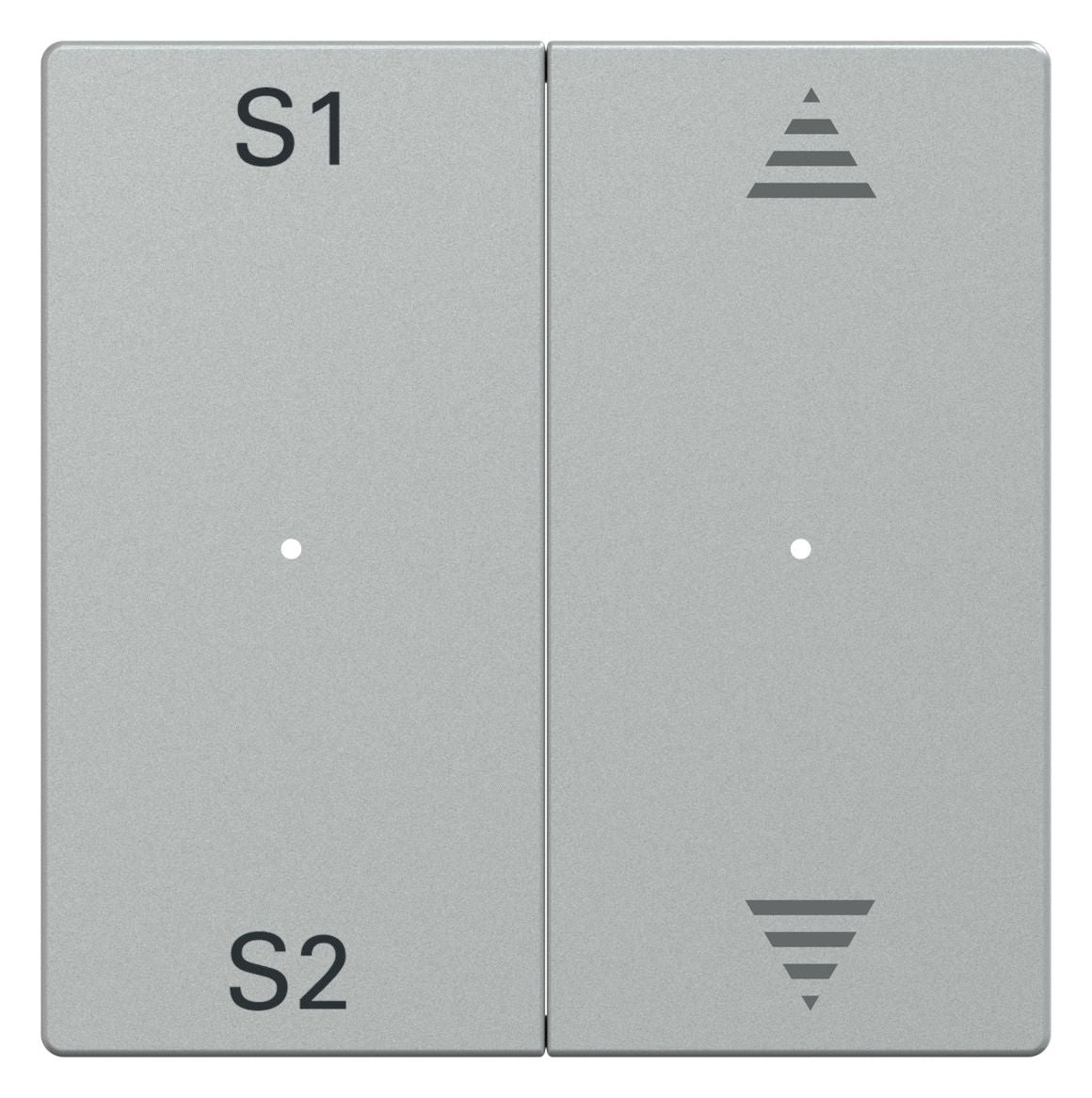 Mert MEG 5227-0460 Wippen f.Taster- Modul 2fach (Szene1/2,Pfeile Auf/Ab) alu