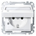 Mert MEG 2313-0319 SCHUKO-Steckdose BRS Klappd. Ko.+Schriftf. StK polarw. gl.S.M
