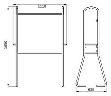 GEWISS GW68463 Standrahmen f.Baustromverteiler Q-BOX 4+6