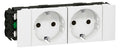 Legrand 077202 Schuko Steckdose 2-fach Snap-On EBS Mosaic ultraweiß