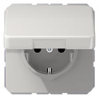 Jung CD1520BFKIKLLG SCHUKO Steckdose Klappd. erh.Ber.schutz bruchs. lichtgr