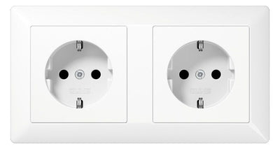 Jung AS1522WW Kabel-Kanal-SCHUKO- Steckdose 2fach alpinweiß