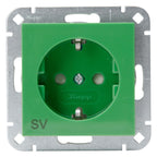 Kopp 940008004 HK07 Schuko Steckdose Aufdruck "SV" grün
