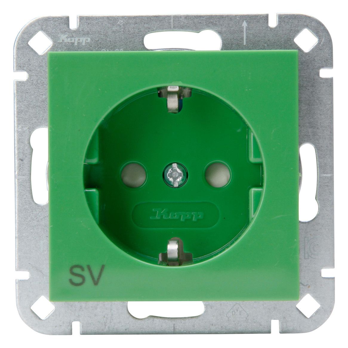 Kopp 940008004 HK07 Schuko Steckdose Aufdruck "SV" grün