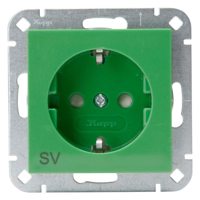 Kopp 940008004 HK07 Schuko Steckdose Aufdruck "SV" grün