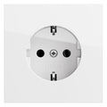 GIRA 446670 SCHUKO-Steckdose o.Kr. Flächenschalter Reinweiß